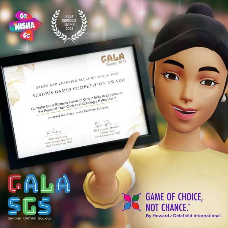 Go Nisha Go Wins ‘Best Serious Game’ at the Gala2023 Serious Games Competition
